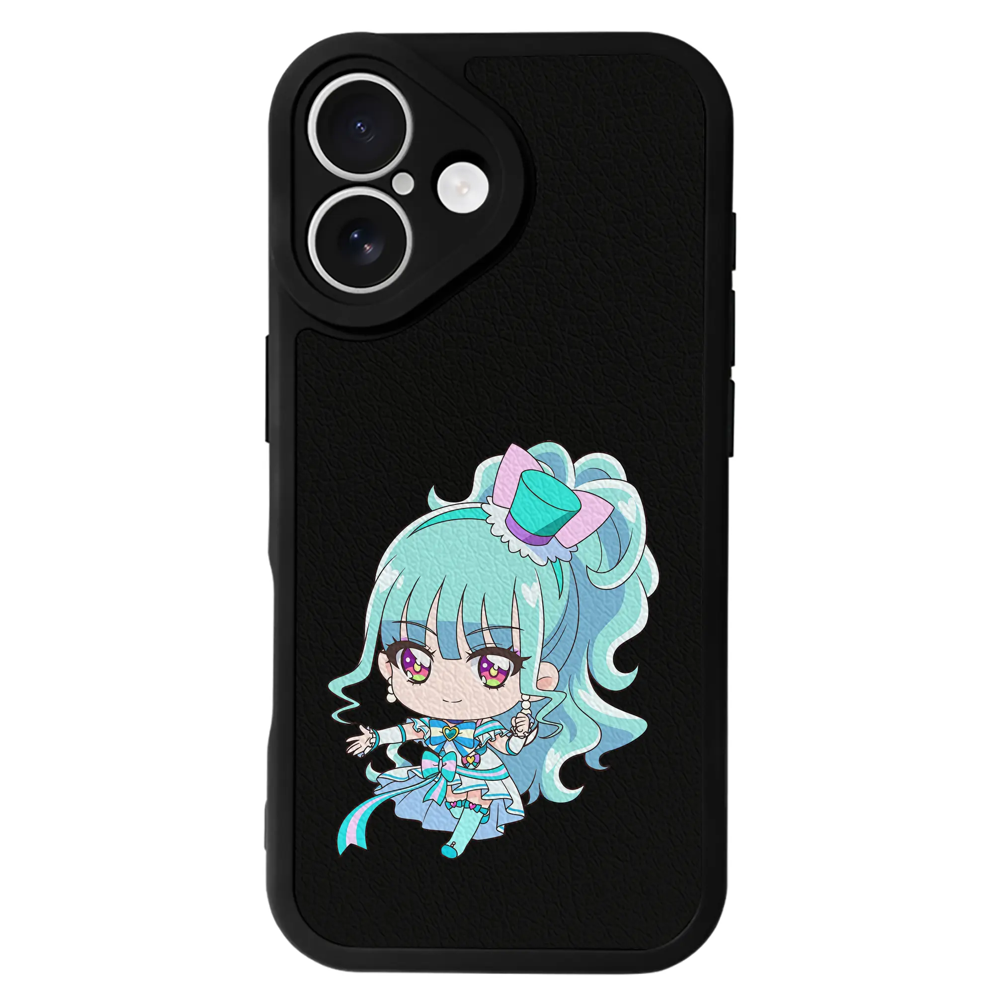 わんだふるぷりきゅあ グッズ 猫屋敷まゆ - IPhone 16シリーズ対応 ・ シリコンスマホケース ・ レザー調 ・ 高精度フィット ・ 耐衝撃 ・ ワイヤレス充電対応 ・ 精密カット